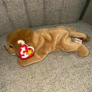 Ty Beanie Baby - ROARY the Lion Tag Errors